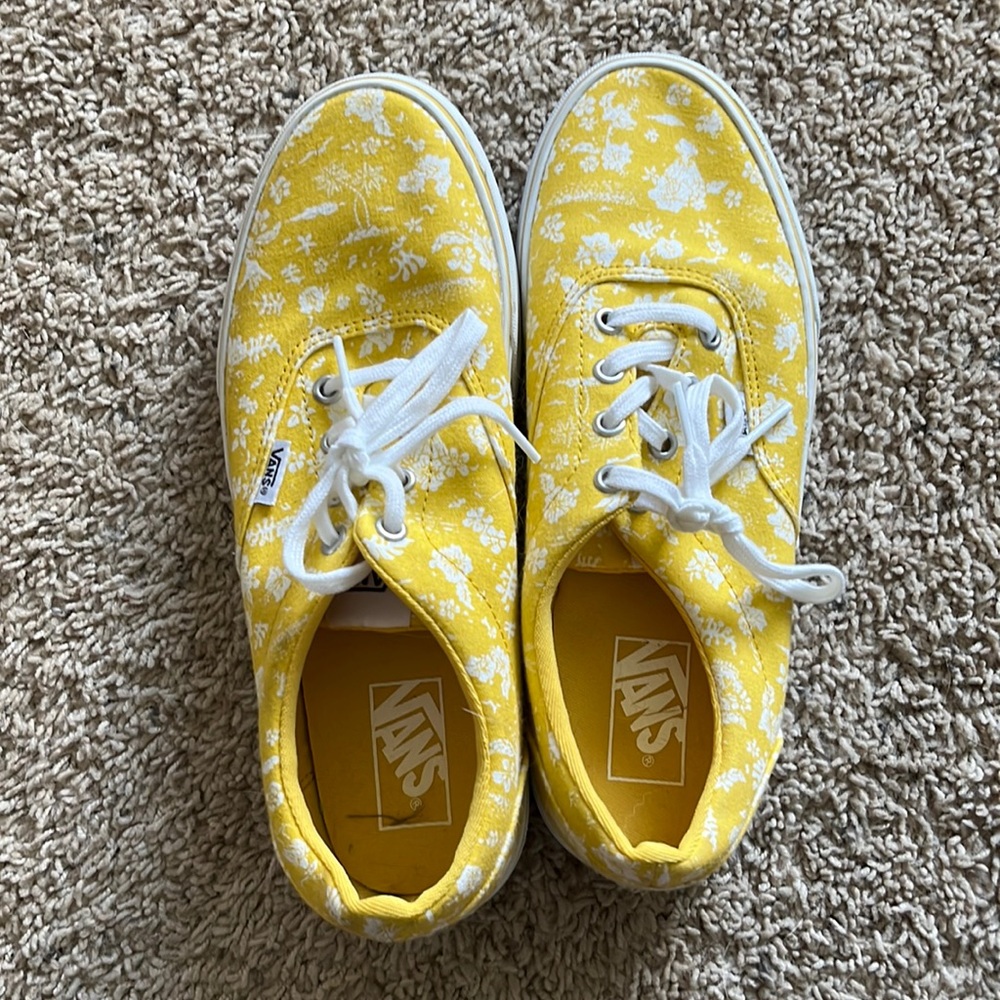 Yellow Lace up Vans